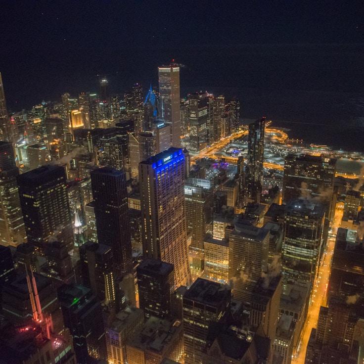 City skyline in Lyon, France